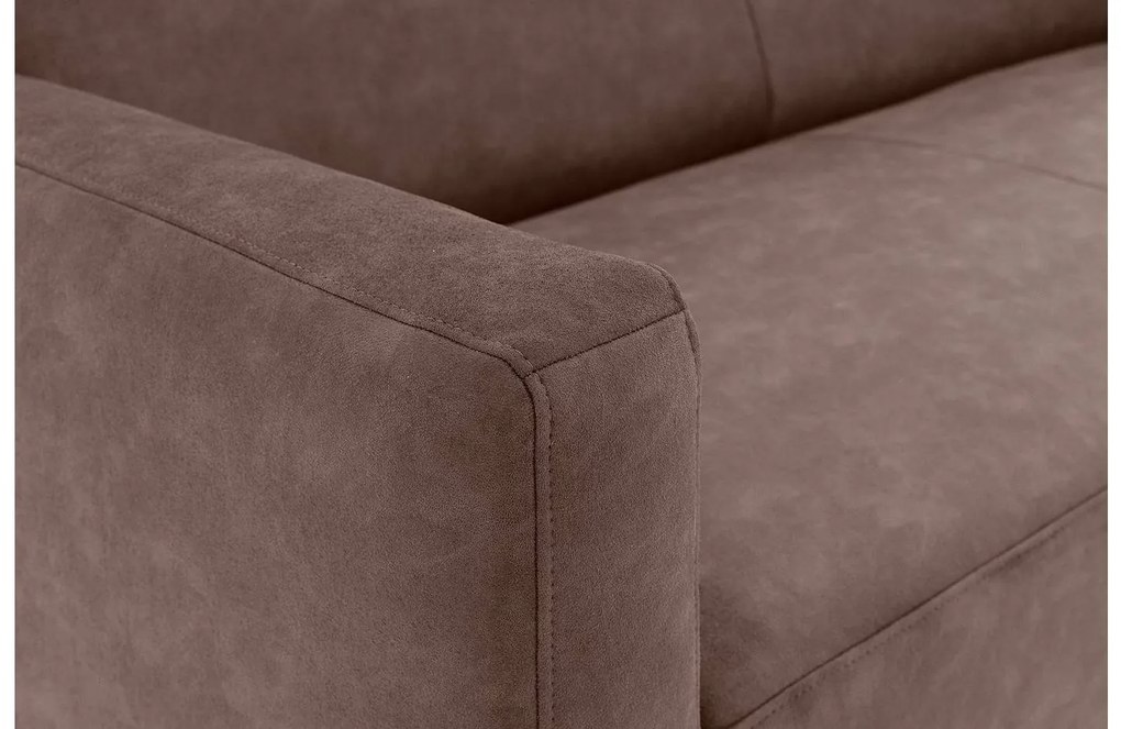 Goossens Key West bruin, micro leer, 2-zits, modern design