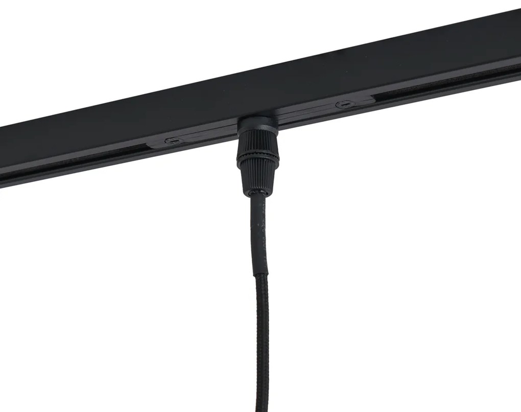 Moderne spot goud met amber glas voor railsysteem 1-fase - Slimline Loyce