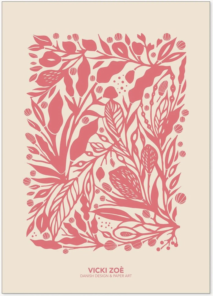 Ingelijste print Salmon Rose Garden