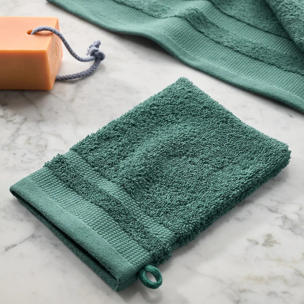 Set van 4 washandjes van gekamd katoenen van 600 g/m², KHEOPS