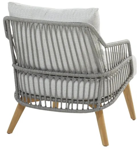 4 Seasons Outdoor Ancora loungeset teak Silver grey SALE Loungeset houtkleur weerbestendig