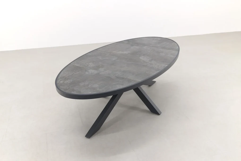 Jasmine Black/Silva 240x115 cm. ovale tuinset - 7-delig