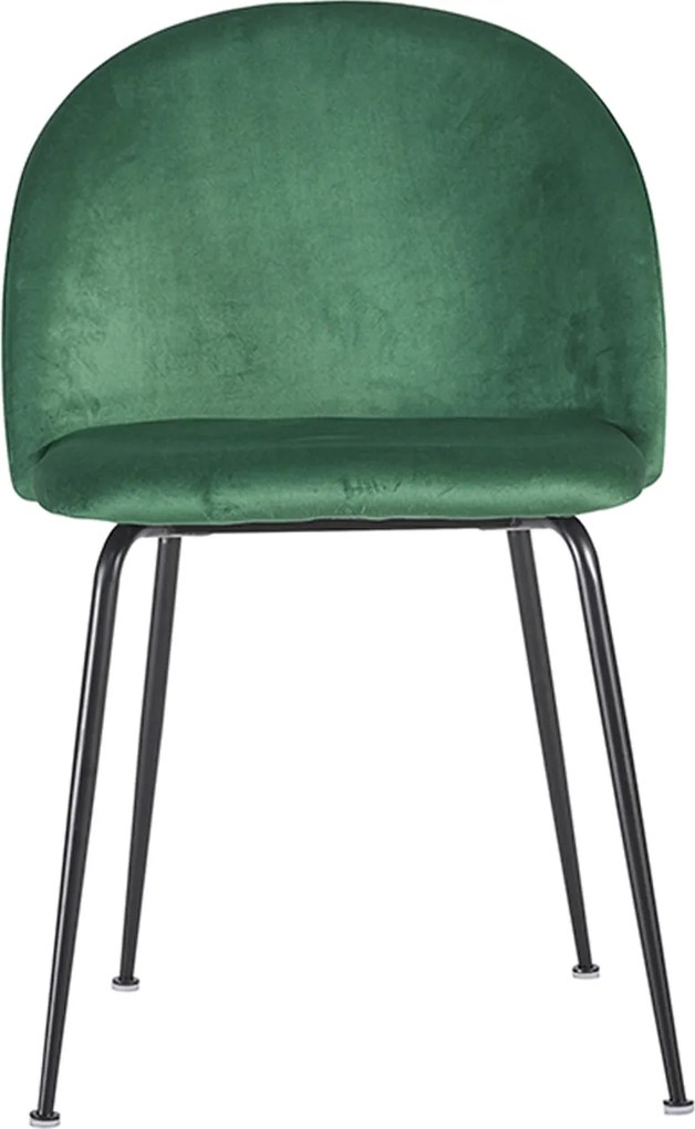 Set 4 Stoelen Zwart Dalnia Fluweel