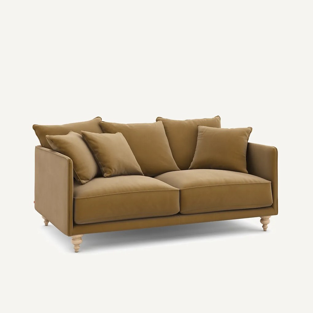 3-zits compacte zetel van linnen fluweel, LAZARE