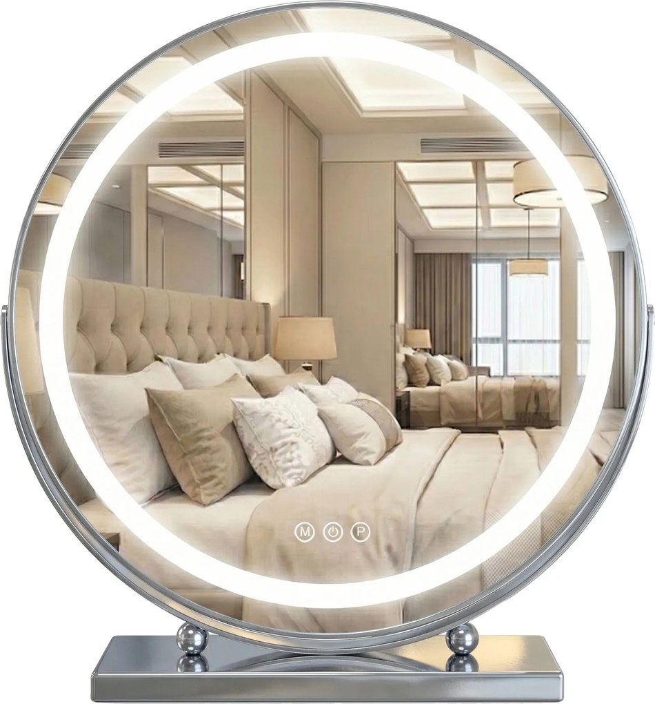 LED Spiegel MAKE-UP Chrome 50 cm