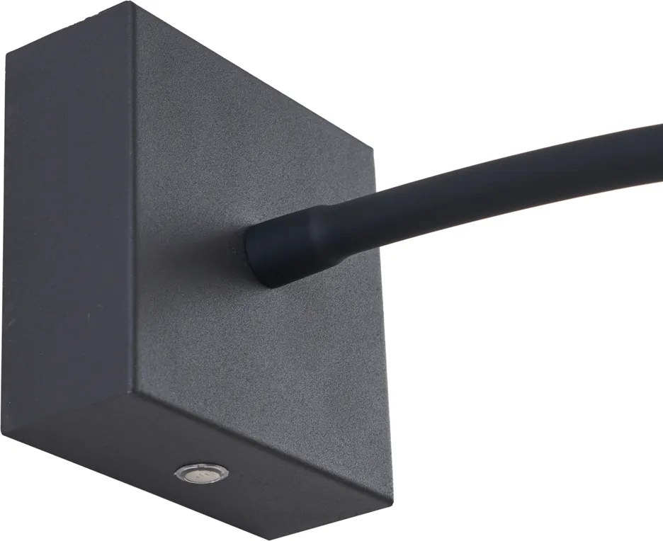 Moderne wandlamp zwart incl. LED dimbaar oplaadbaar - Harper