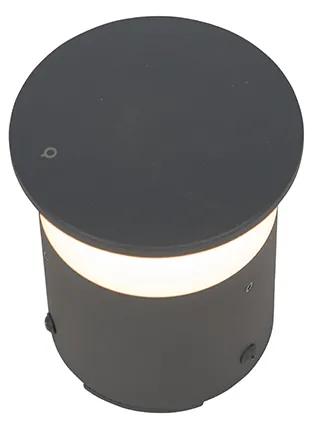 Moderne buitenlamp antraciet 12 cm incl. LED - Bar Modern IP65 Buitenverlichting rond