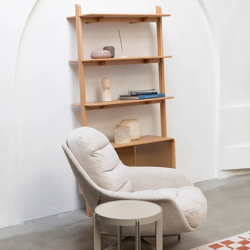 Zuiver Rise Natural Design Wandrek Gebogen Eikenhout - 90x35x180cm.