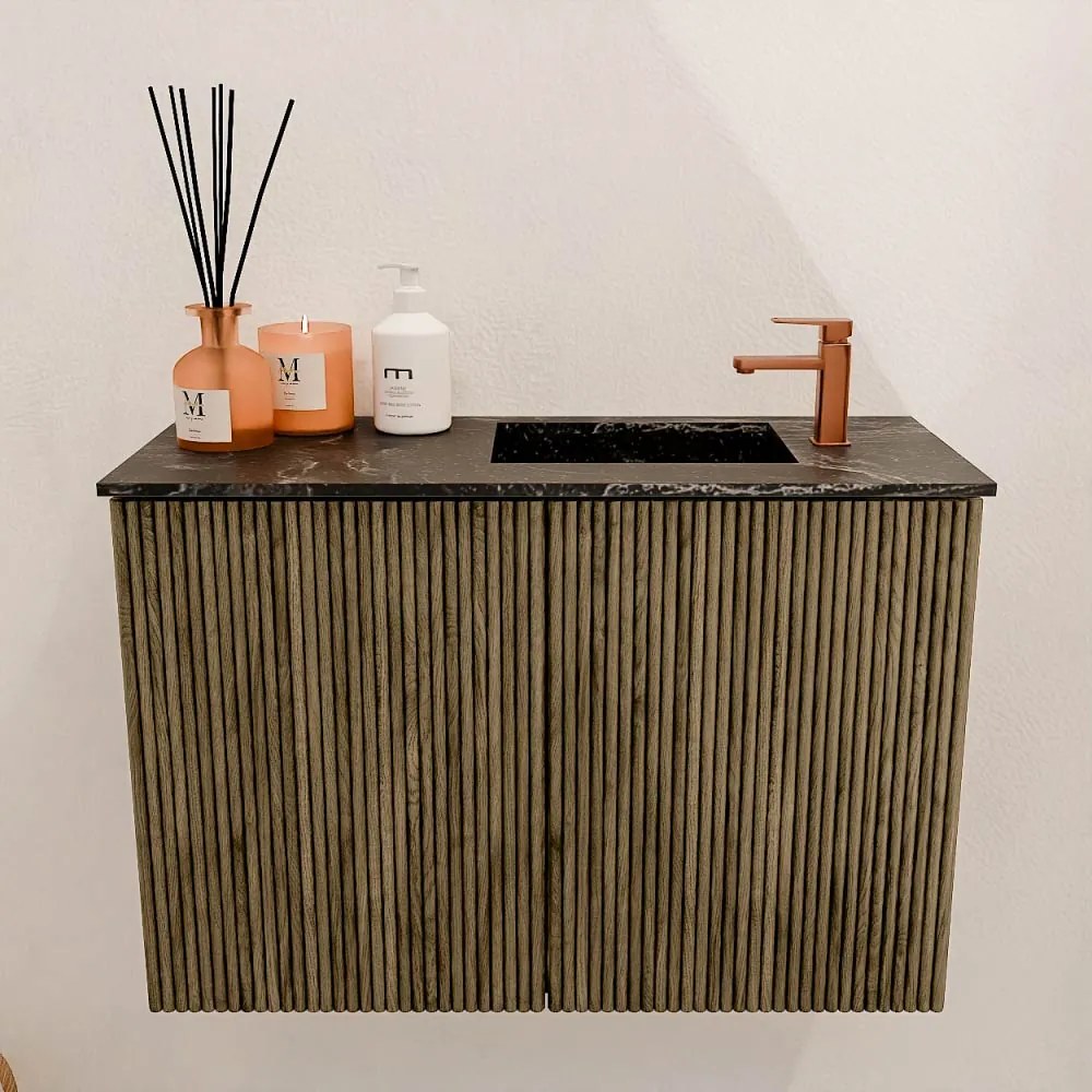 Mondiaz Joya DLux 60cm toiletmeubel dusk met wastafel faye rechts 1 kraangat lava