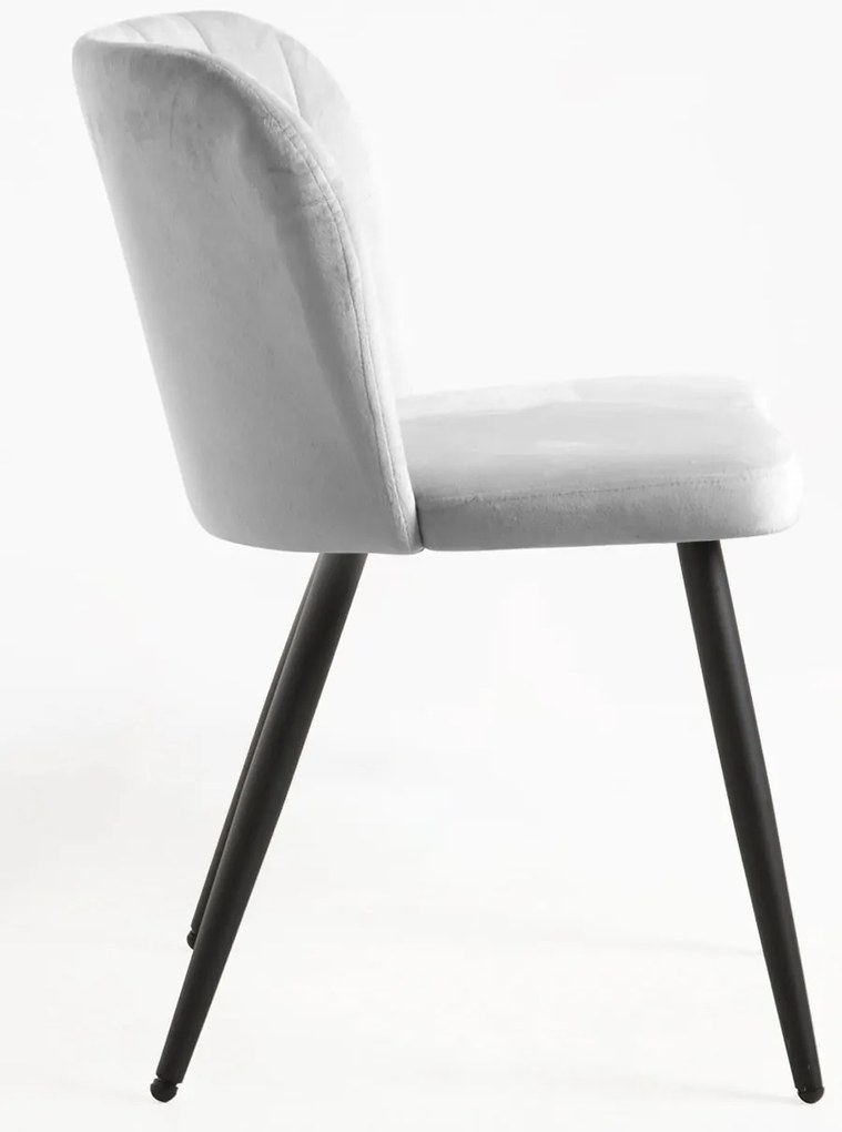 Pak 4 Fluwelen Luk Stoelen