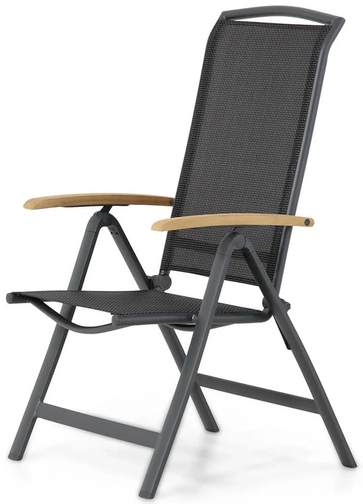 Tuinset Ronde Tuintafel 4 personen 120 cm Aluminium/Textileen /Aluminium/textileen Grijs  Lifestyle Garden Furniture Rosello/Fabriano