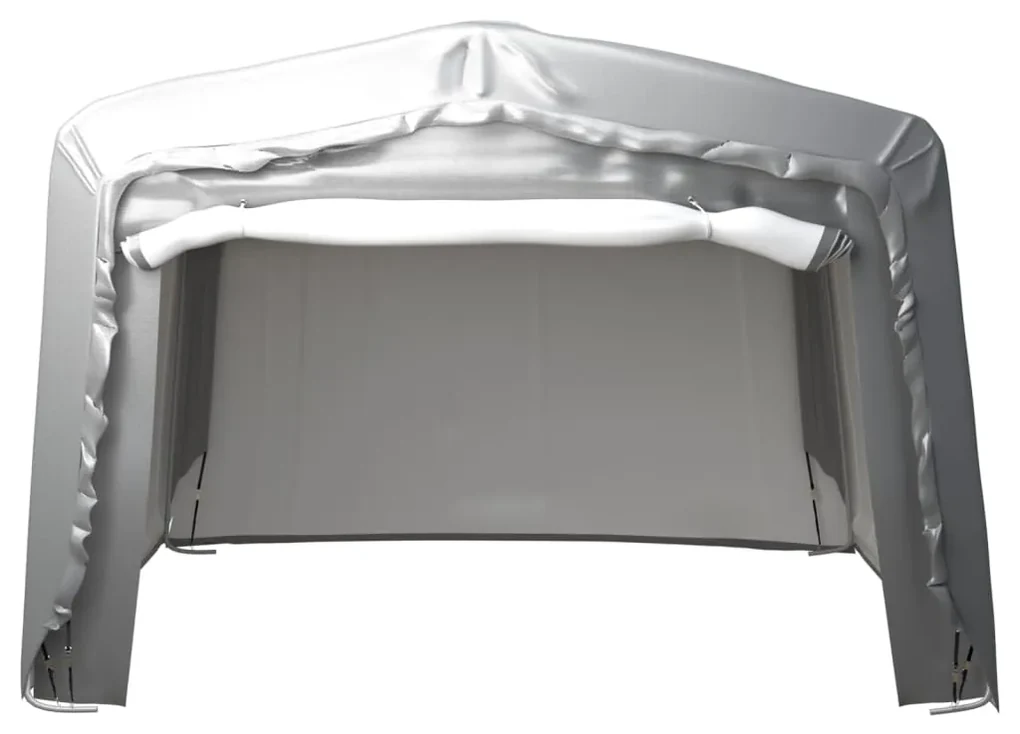 vidaXL Opslagtent 370x370 cm staal grijs