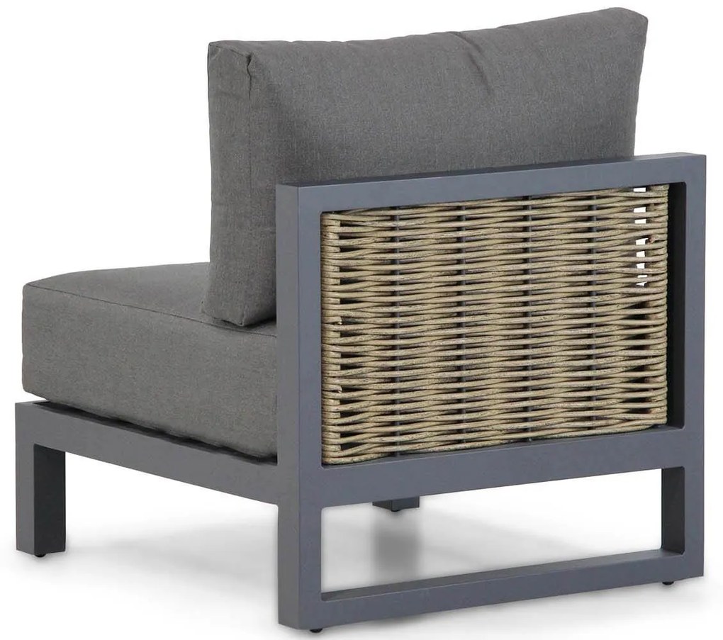 Chaise Loungeset 3 personen Aluminium/wicker Grijs Santika Furniture Santika