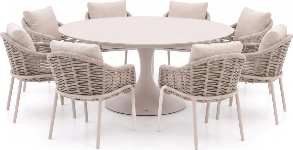+ 10% kassakorting | Diningset SUNS | 8 personen | Tuinset sintered stone | 9-delig | Kees Smit Tuinmeubelen