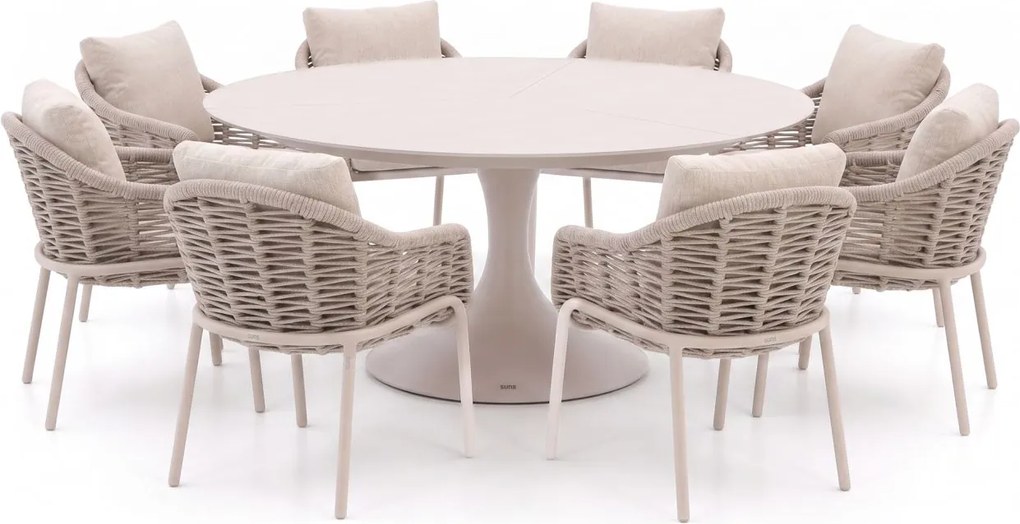 Diningset SUNS | 8 personen | Tuinset sintered stone | 9-delig | Kees Smit Tuinmeubelen