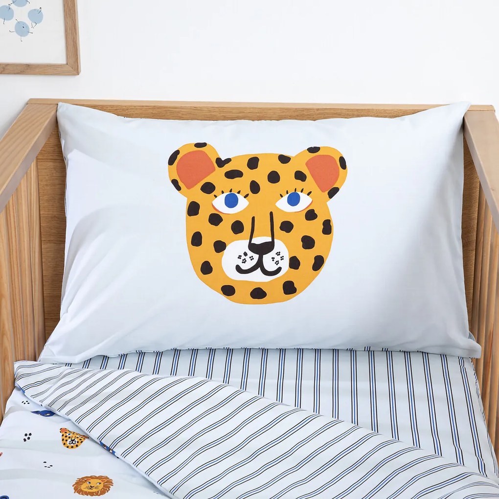 Baby kussensloop, perkal katoen, dierenprint, PETITE SAVANE