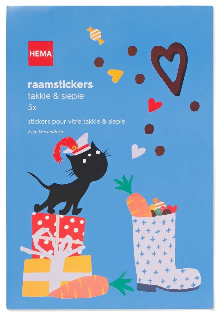 HEMA Takkie Raamstickers Sint 30.8x21 - 3 Vellen