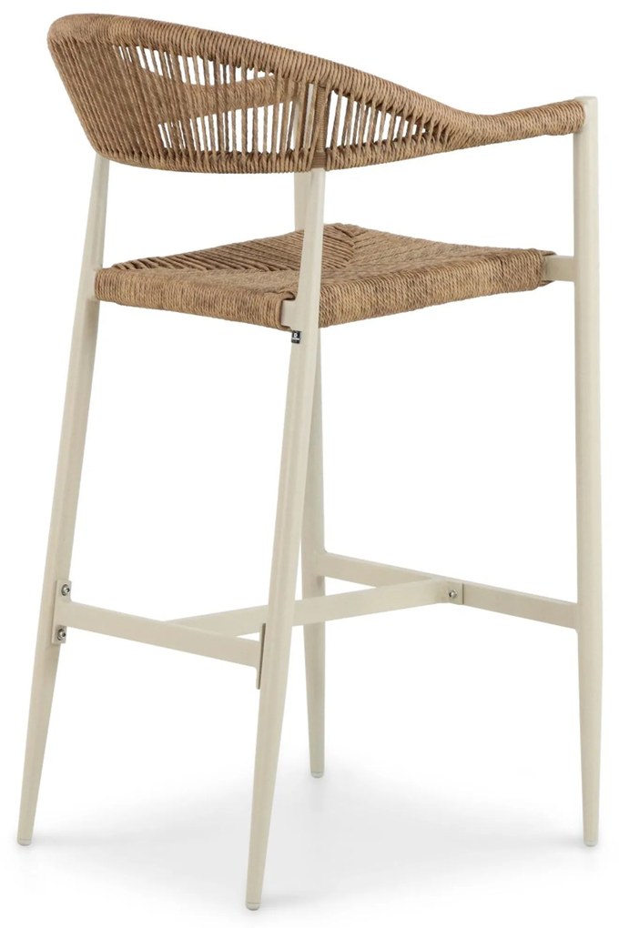 Barstoel Aluminium/rope Taupe-naturel-bruin De Laan Granada