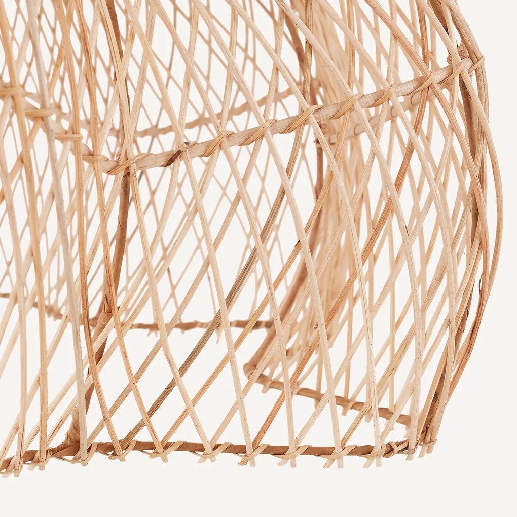 Hanglamp in gevlochten rotan, Rotanga