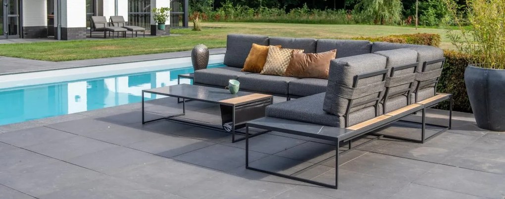 4 Seasons Outdoor Patio Loungeset  Loungeset    antraciet weerbestendig