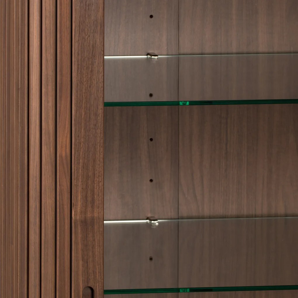 Design Wandkast Walnoot - 100x45x140cm.