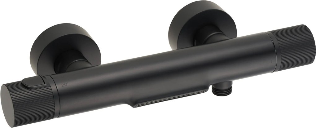 Ben Engraved Line badkraan thermostatisch Mat zwart