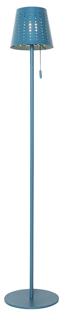 Buiten vloerlamp blauw incl. LED 3-staps dimbaar op solar - Ferre