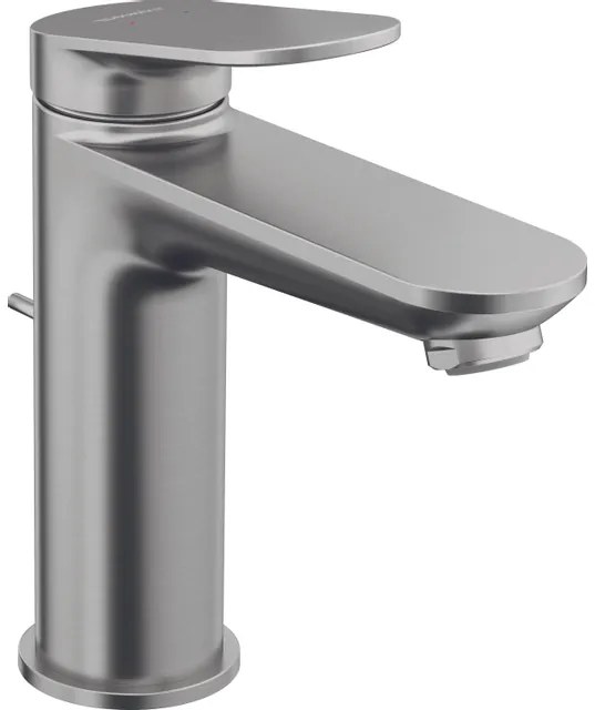 Duravit Wave Wastafelmengkraan - m-size - eengreeps - met waste - voorsprong 12.2cm - RVS geborsteld WA1020001070