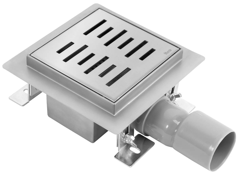 Lineaire afvoer REA Line Brush Steel 12x12