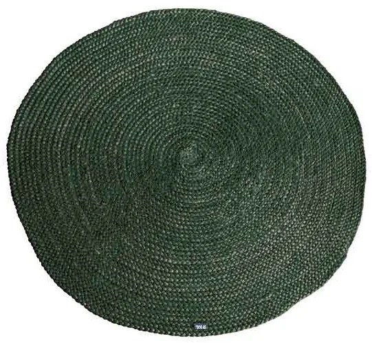 Carpet Jute round - green - Jute - By-Boo - Industrieel & robuust