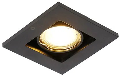 Set van 10 smart inbouwspots zwart incl. Wifi GU10 - Qure