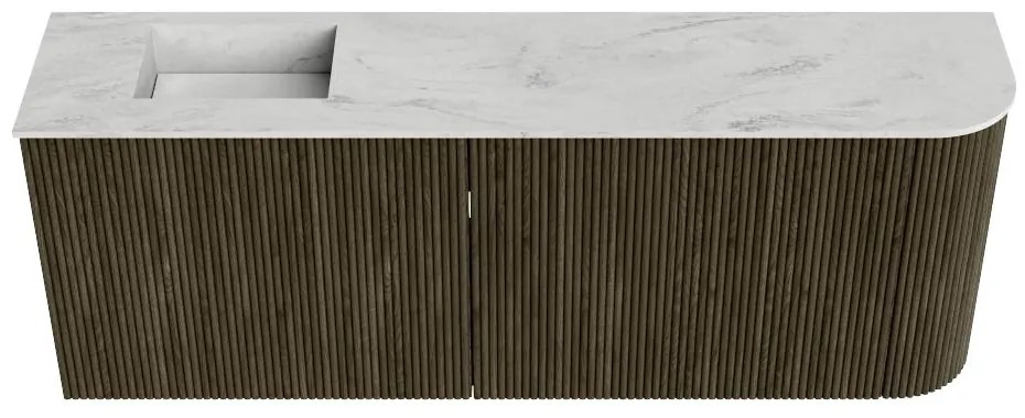 Mondiaz Joya DLux 110cm toiletmeubel ronding rechts shadow met wastafel faye links 1 kraangat opalo