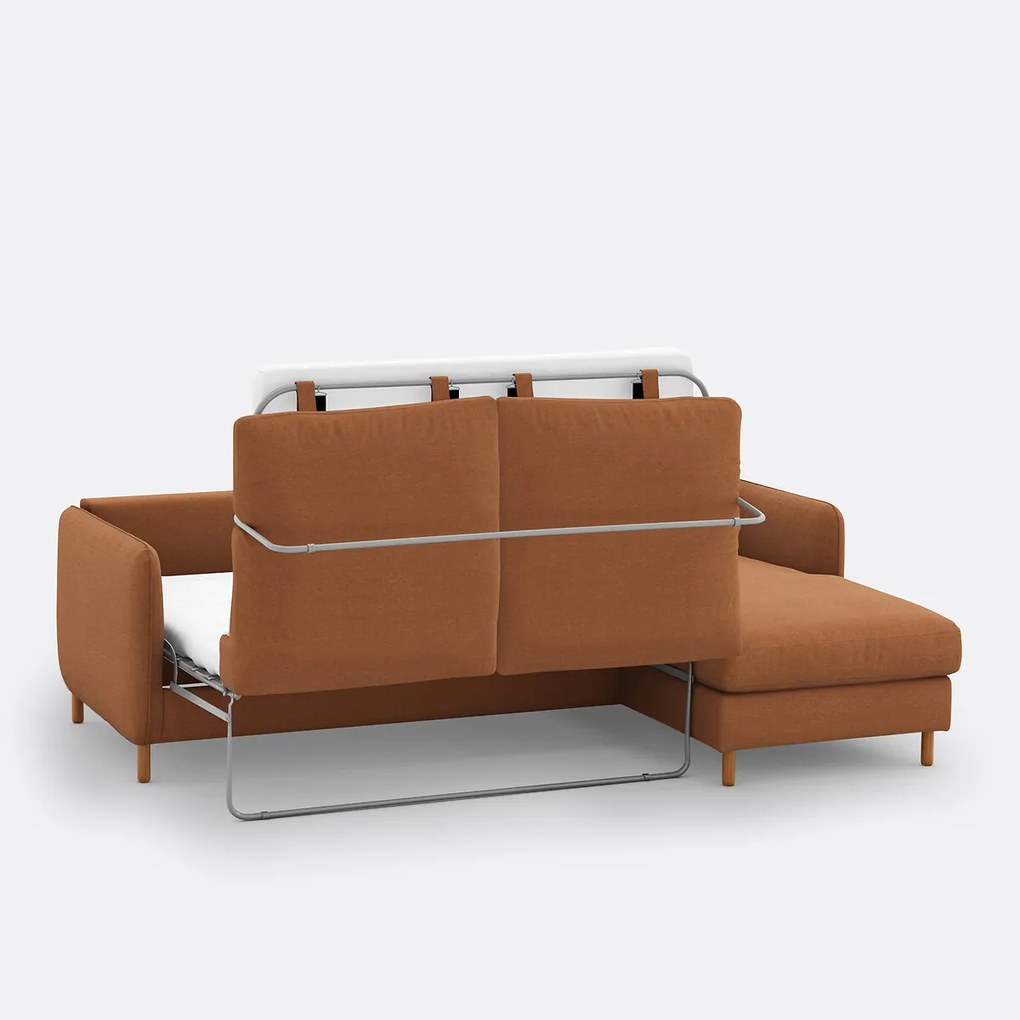 4-zits rechthoekige slaapbank in polyester, LOMÉO