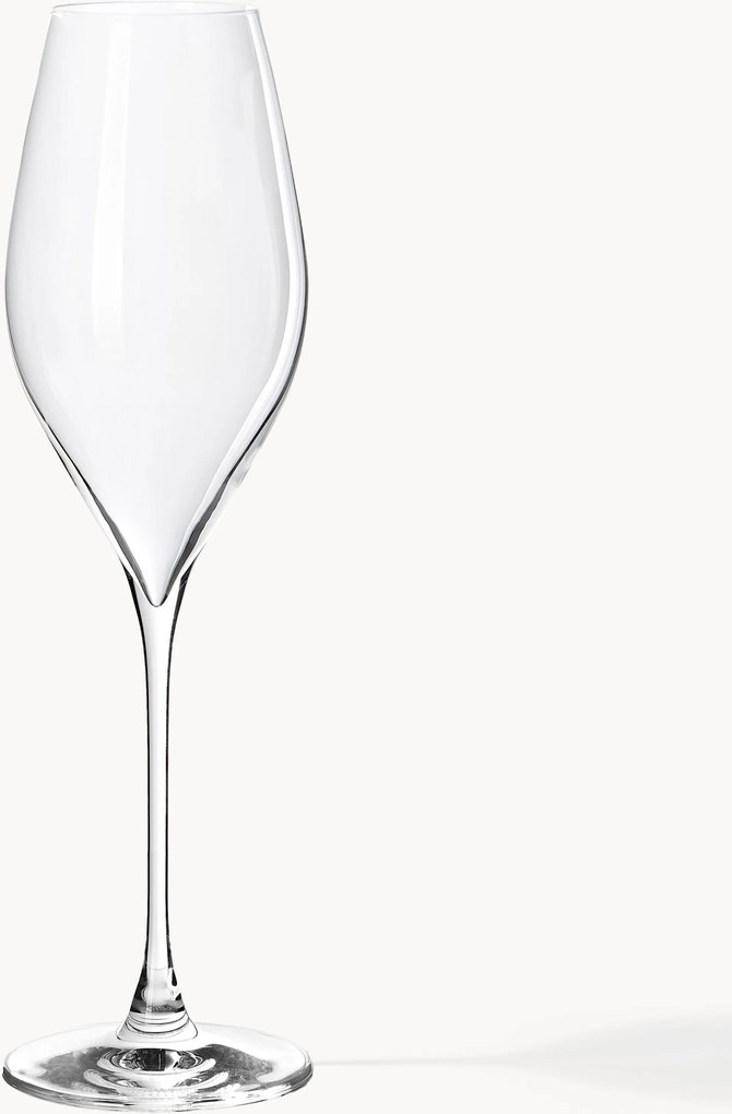 Champagneglazen Silvio van kristalglas, 4-delig