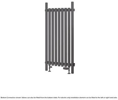 Eastbrook Lambourne horizontale radiator 55x120cm 837W antraciet