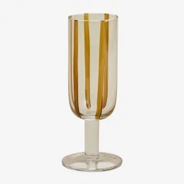 Pack Van 4 Champagneglazen 26 Cl Van Jalviana-glas Lichte Mosterd - Sklum