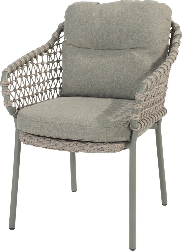 Showroommodel 4 x Jura stapelbare dining tuinstoel rope olijf 4 Seasons Outdoor