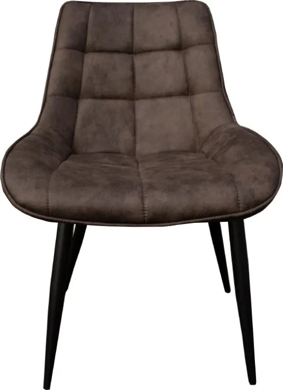 Eetkamerstoel - Loena - stof Cowboy retro lederlook antraciet