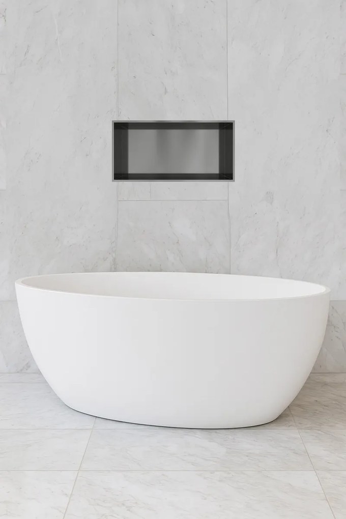 Hotbath &More inbouwnis 30x60x10cm geborsteld gunmetal PVD
