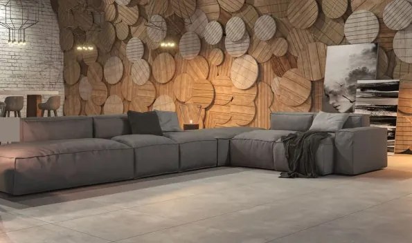 Vloertegel 100x100 Cm Betonlook Ariel Grijs NR12