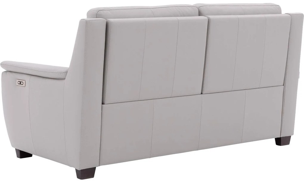 Goossens Excellent Bank Vlore grijs, leer, 2,5-zits, stijlvol landelijk