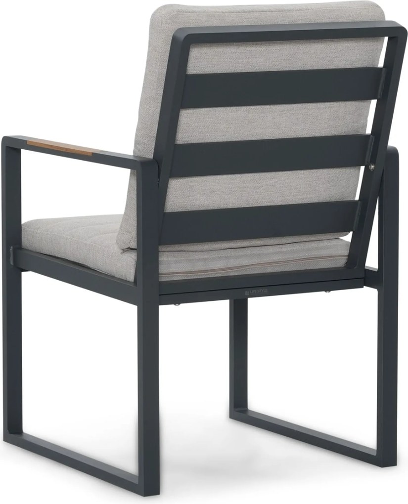 Tuinset 4 personen 200 cm Aluminium Grijs Lifestyle Garden Furniture Alessio/Brookline