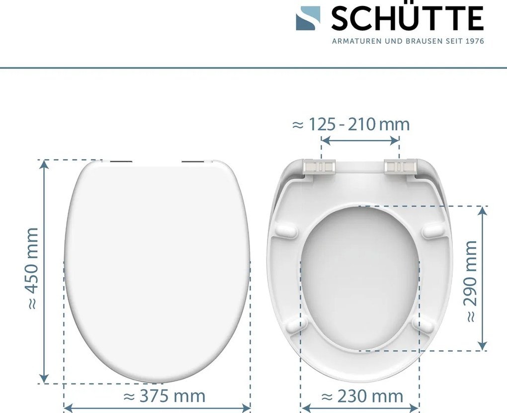 Schutte Miles toiletzitting duroplast met softclose wit glans