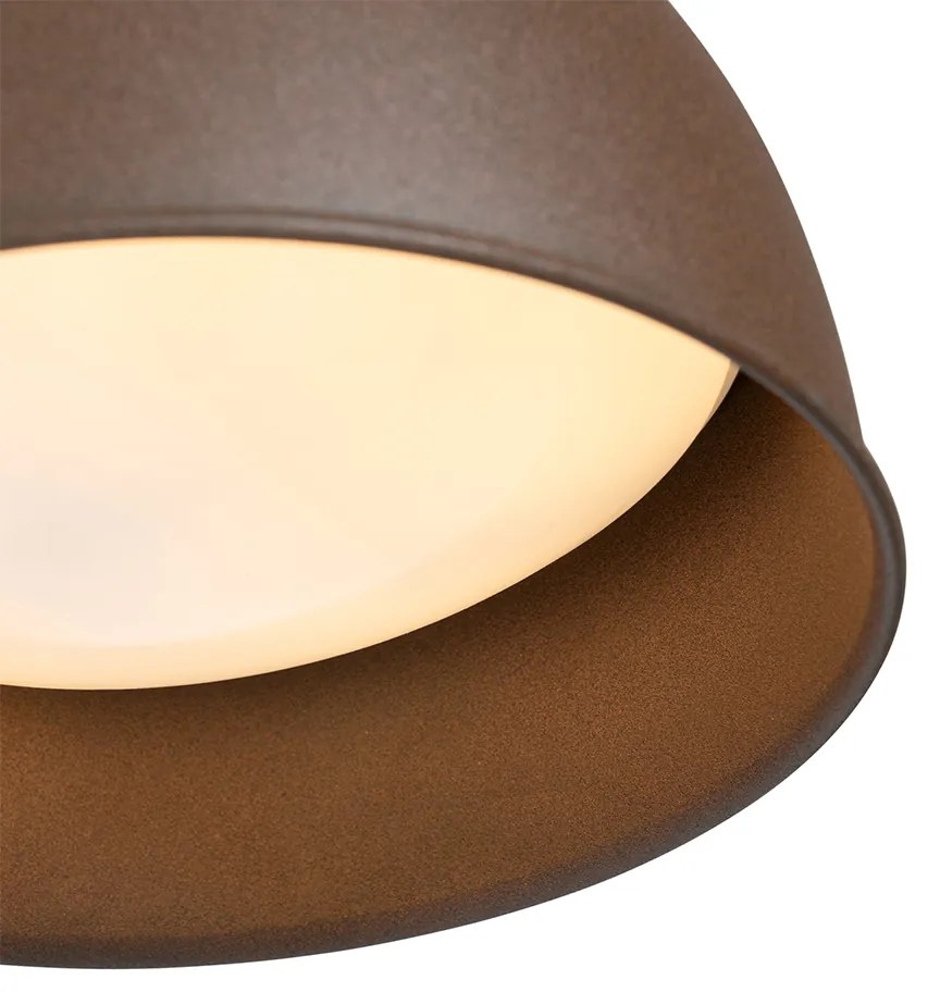 Industriële buitenwandlamp roestbruin rond IP44 - Natas Industriele / Industrie / Industrial E27 IP44 Buitenverlichting