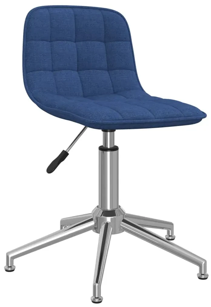 vidaXL Eetkamerstoelen draaibaar 6 st stof blauw