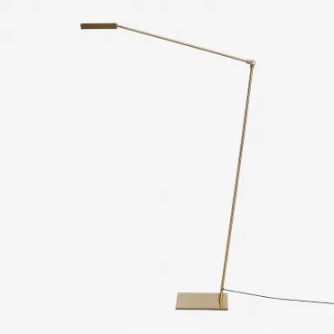 Valtyn Led Vloerlamp Van Metaal Goud - Sklum