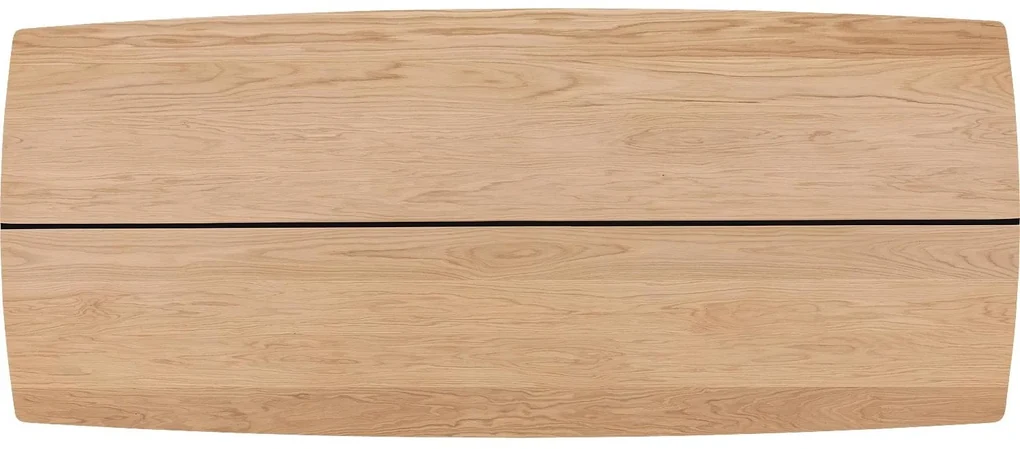 Goossens Excellent Eettafel Floyd, Semi rechthoekig 240 x 100 cm met split