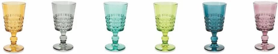 Pixel Wijnglazen - Gekleurd - Glas - 6 stuks - 280 ml