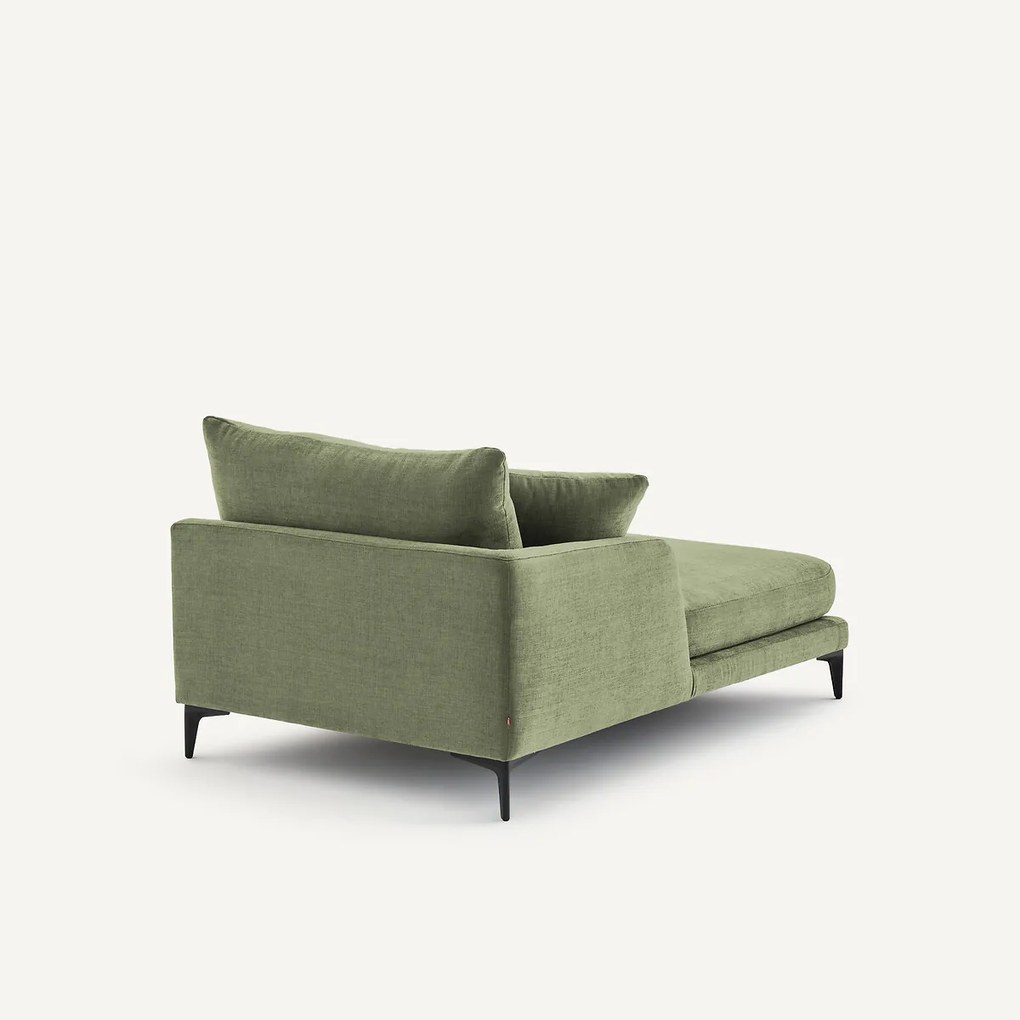 Longchair in polyester-katoen, MODERNISTE, ontwerp van Emmanuel Gallina