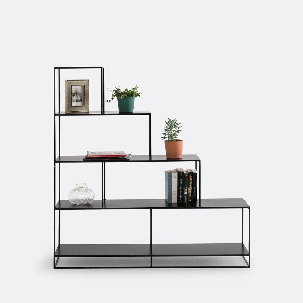 Trapboekenkast, staal metaal, MIVA